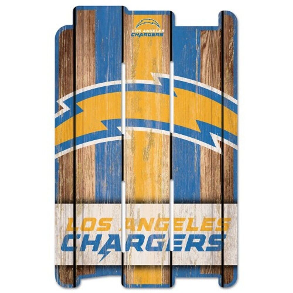 NFL Los Angeles Chargers Fence Sign 11" x 17" Retro Wall Distressed Logo  New